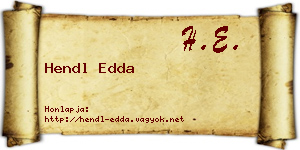 Hendl Edda névjegykártya
